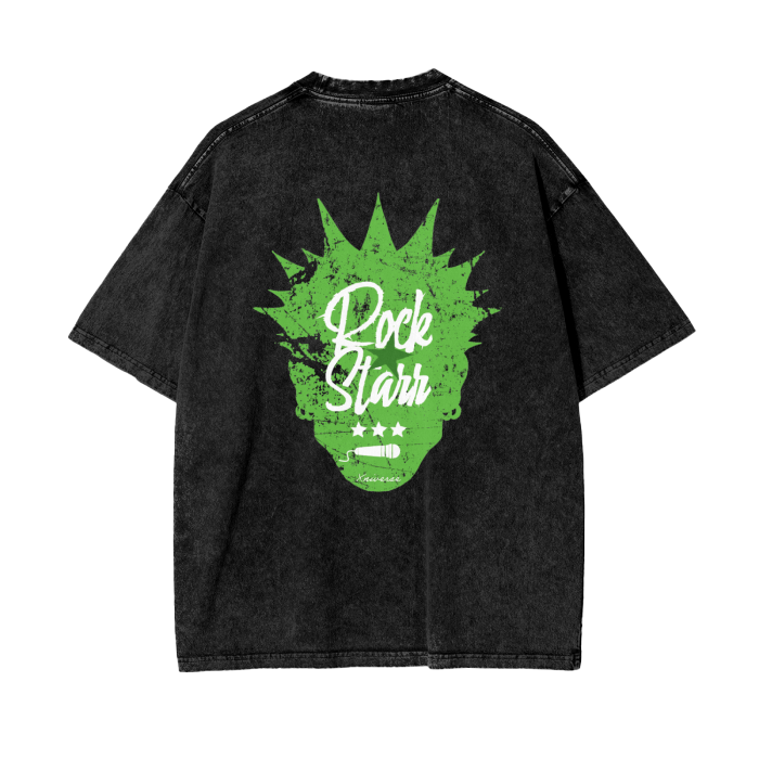 Acid Wash Oversize T-Shirt Green - 250 GSM