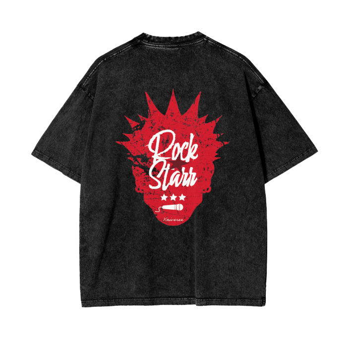 Acid Wash Oversize T-Shirt Red - 250 GSM