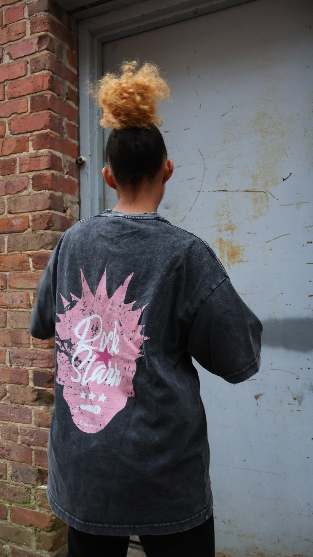 Acid Wash Oversize T-Shirt Pink - 250 GSM